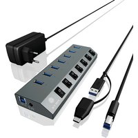 ICY BOX IB-HUB1701-C3 USB 3.2 Gen 1 (3.1 Gen 1) Type-B 5000 Mbit/s Ant