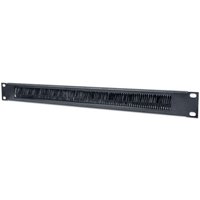Intellinet 19" Cable Entry Panel. 1U. with Brush Insert. Black