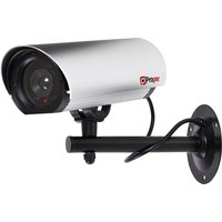 ProperAV Large Aluminium 23cm - Silver dummy security camera