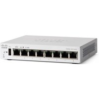 Cisco Catalyst 1200-8T-D Smart Switch. 8 Port GE. Ext PS. Desktop. Lim
