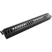 Cablenet 1u Cable Dump Panel Plastic with Pass Through Black