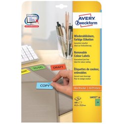 Avery L6033-20 Self-Adhesive Label Rounded Rectangle Removable Green 4
