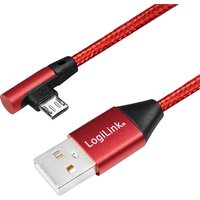 LogiLink CU0149 USB cable USB 2.0 0.3 m USB A Micro-USB B Red