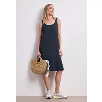Knielanges Kleid mit gerafften Trägern