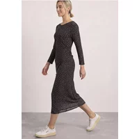 Midikleid mit seitlicher Raffung