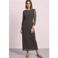 Midikleid aus Mesh mit Karomuster