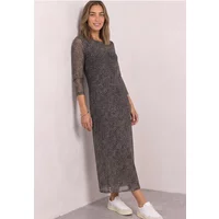 Midikleid aus Mesh mit Leo-Muster