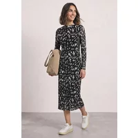 Midikleid mit Boat Neck und Print
