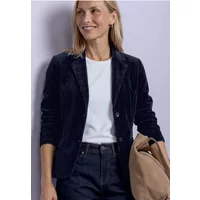 Blazer aus Cord mit Reverskragen und Knöpfen