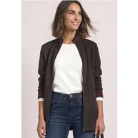 Sweatjacke mit Stehkragen und Strickdetails