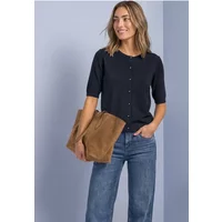 Kurzarm Cardigan mit Rundhals und Knöpfen