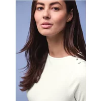 Kurzarm Shirt mit Knopfdetail
