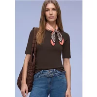 Kurzarm Shirt mit Knopfdetail