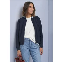 STREET ONE Sweatjacke Langarm Jacke im Silk-Look mit Zipper
