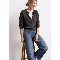 Langarm Jacke im Strick-Look mit Rundhals