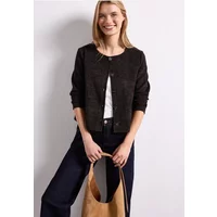Langarm Jacke mit Rundhals und Knöpfen