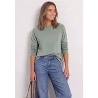 STREET ONE Langarmshirt aus softem Materialmix