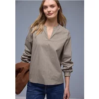 Streifen Bluse mit Rüschen