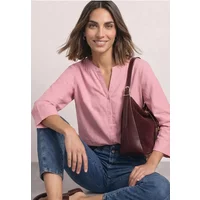 3/4-Arm Bluse mit Split Neck aus Cord
