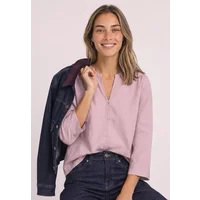 3/4-Arm Bluse mit Split Neck