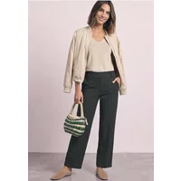 Wide Leg Hose mit Knopfdetails