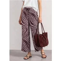 Wide Leg Hose mit Print und Gallonstreifen