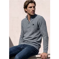 Pullover mit Troyerkragen und Struktur