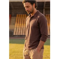 Langarm Poloshirt aus Baumwolle