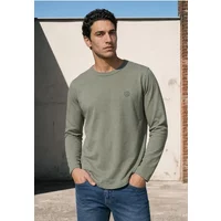 Langarm Shirt mit Rundhals in Unifarbe