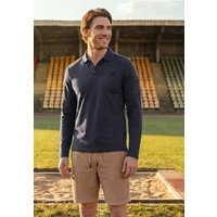 Langarm Poloshirt mit Taschendetail