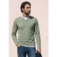 Henleyshirt im 2-in-1-Look