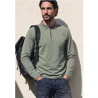 Langarm Poloshirt mit Zipperdetail