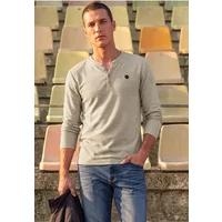 Langarm Shirt mit Henleykragen
