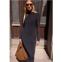Midikleid aus Mesh mit Leo-Muster