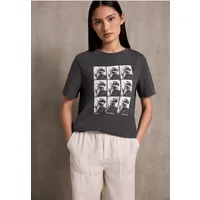 Washed-Look Shirt mit Print