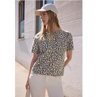 Promo Street One 29% de réduction sur un Tshirt léopard à col rond