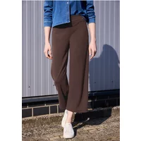 7/8 Mid Waist Wide Leg Hose im Casual Fit