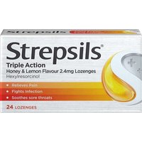 Triple Action Honey & Lemon Throat Lozenges 24s