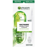 Garnier Skin Naturals Maschera in Tessuto Detox con Niacinamide ed Estratto di Cavolo Riccio