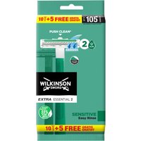 Wilkinson Extra Essential 2 Sensitive Rasoi Usa e Getta 10+ 15 pz