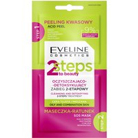 Eveline 2 Steps To Beauty Trattamento purificante e detossinante in 2 fasi, 2x4ml