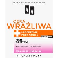 AA Pelle Sensibile Crema Grassa per Pelle Secca e Normale 24h Senza Profumo 50 ml