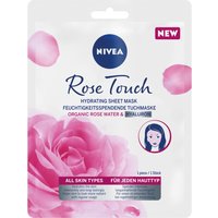 Nivea Rose Touch Maschera idratante in tessuto con acqua di rosa bio