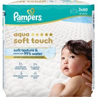 Pampers Aqua Soft Touch Salviette umidificate, 60 pz x 3