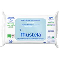 Mustela Salviette Detergenti Compostabili con Acqua, 60 pz.