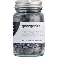 Georganics Compresse per denti al carbone attivo, 120 pezzi