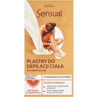 Joanna Sensual Strisce Depilatorie Gel per Corpo, Pompelmo 12 pz