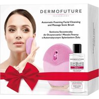 Dermofuture Spazzola Sonica con Schiumatore, Rosa con Gel 3 in 1