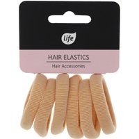 Life Elastici per capelli basic beige 6 pezzi.