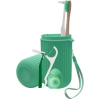 Life Dental Travel Pack 6 pz (Tubo, Spazzolino, Filo Interdentale, Accessori per Igiene Orale)